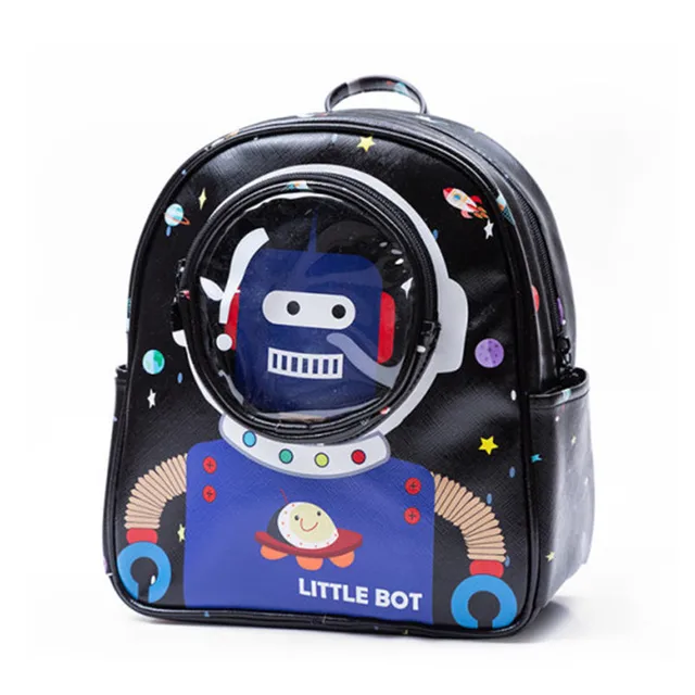 Baby Cartoon Plush Backpack Space Robot Astronaut Backpack Storage School Outdoor Travel Bag Candy Toy Storage Bag Children Gift