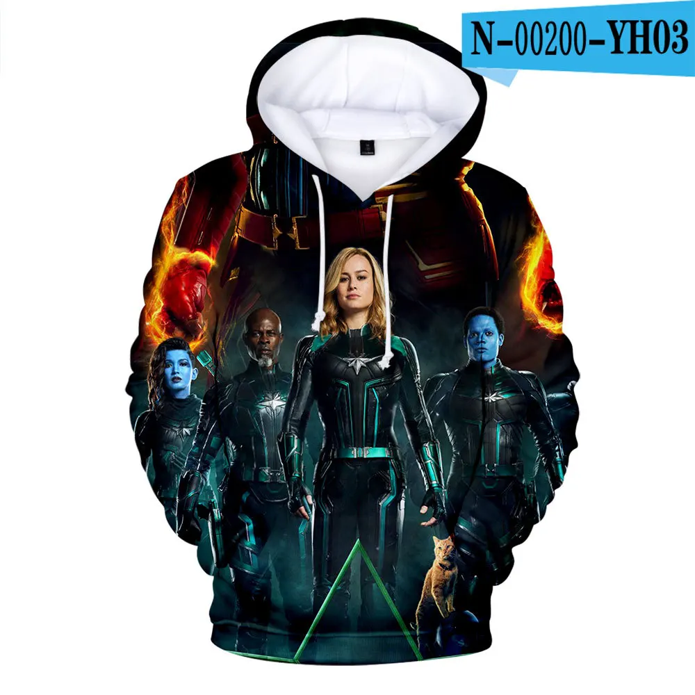 Carol Danvers 3D костюм капитана Марвел из фильма мужская куртка для мужчин/wo для мужчин Косплей уличная Толстовка для мужчин/женщин толстовка с капюшоном - Цвет: 2