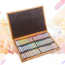 Mungyo Art 72 цвета мягкий цвет порошок эмалированные стержни профессиональное окрашивание выпечки порошок Кисть Деревянная посылка