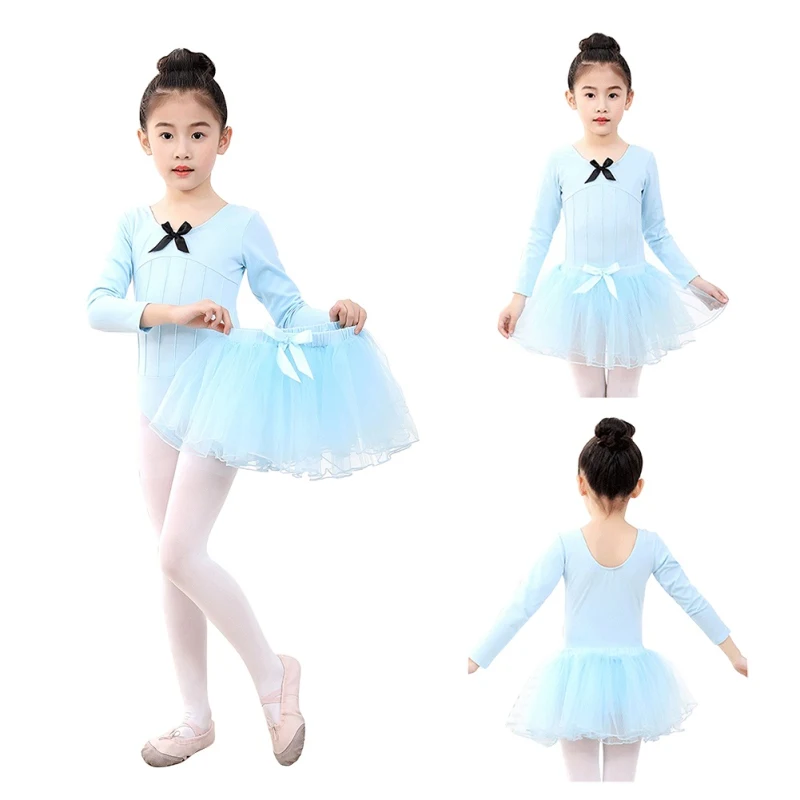 Новая детская юбка для гимнастики и танцев, трехслойная газовая юбка-американка для занятий балетом, короткая юбка для танцев