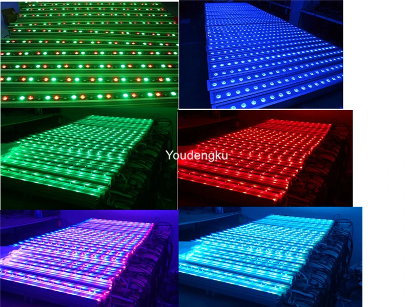 6 pieces Stage underground wall washer rgb facade dmx light  IP65 outdoor 36x3w led wall washer RGB LED Bar Lighting