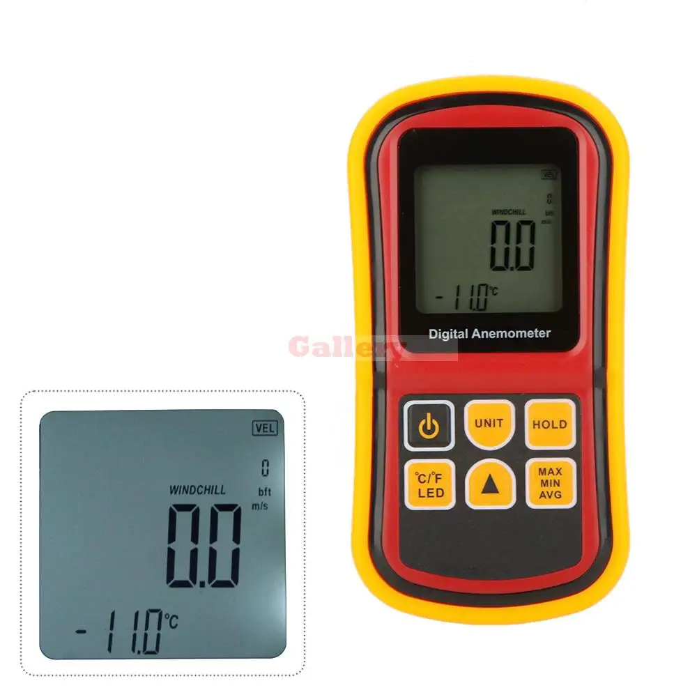 

Gm8901 Digital Anemometer Wind Meter Speed Air Velocity Temperature Meter Tester Measuring 0 45 M/s with Lcd Backlight S M
