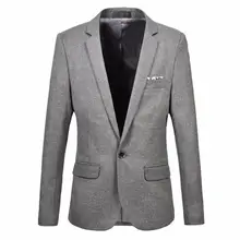Мужской костюм куртка тренд официальных случаев зерно Пряжка Блейзер высокого качества на заказ Досуг деловой костюм куртка