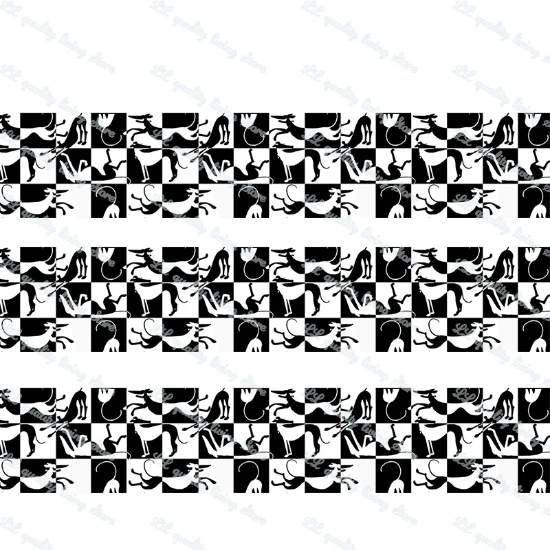 Грейхаунд печатная корсажная лента модная собачья лента ручной работы Тканые брендовые этикетки подарочная упаковка 50 ярдов