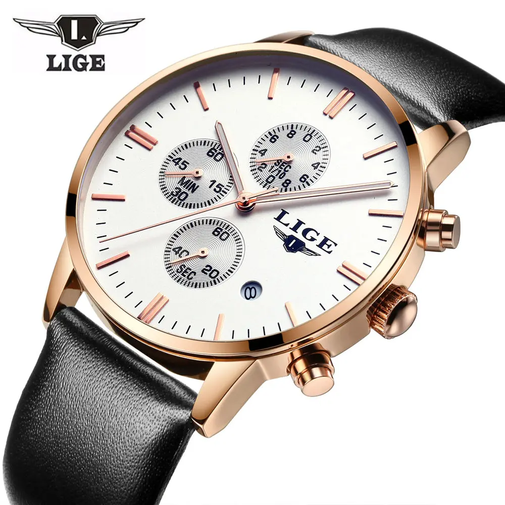 Prix pour LIGE Marque Montres hommes de luxe de mode casual en cuir montre À Quartz hommes horloge sport montre-bracelet d'affaires de Plongée relogio masculino Prix pour LIGE Marque Montres hommes de luxe de mode casual en cuir montre À Quartz hommes horloge sport montre-bracelet d'affaires de Plongée relogio masculino