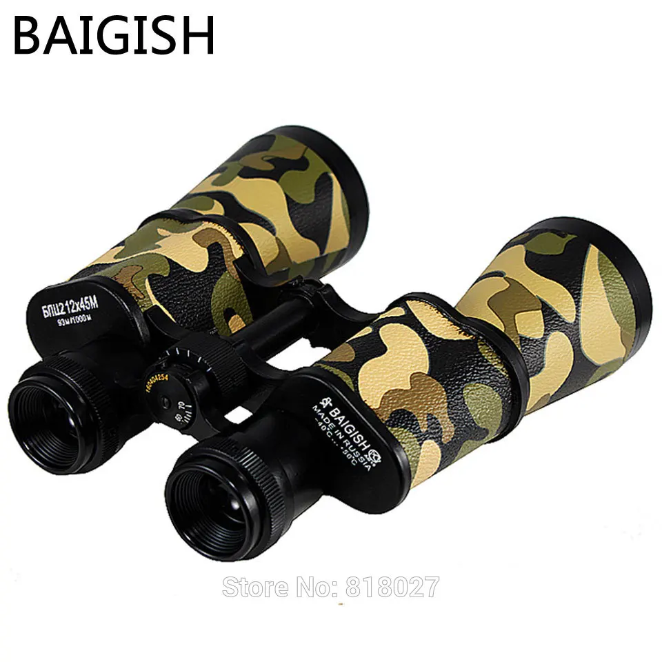 Baigish 8x30 10x40 12x45 15x60 Военный Русский Бинокль высококачественный мощный телескоп