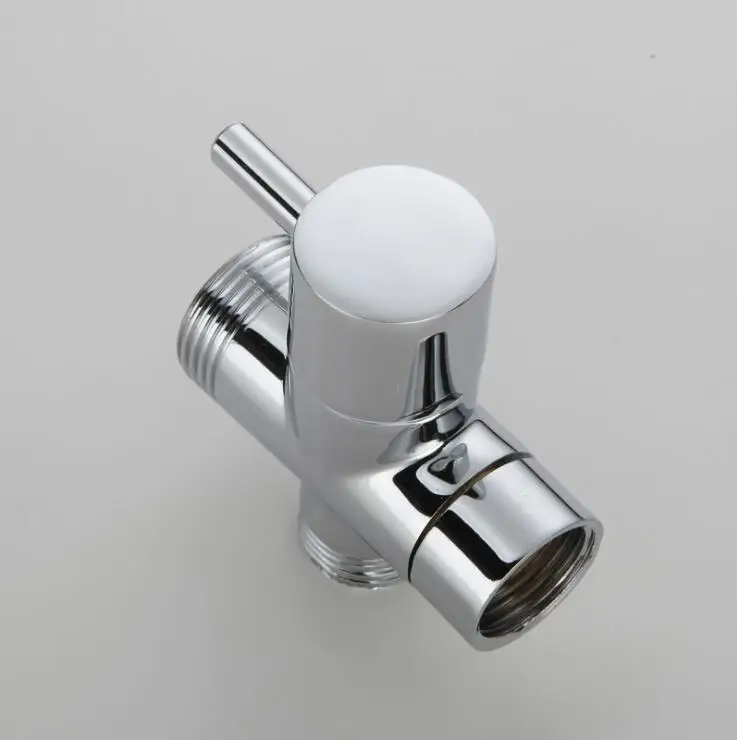 Chrome Brass Bathroom Toilet Bidet 3/4'' 1/2'' T-adapter Shower Diverter Valve 3 Way Shower Faucet Tee Connector Shattaf Valve