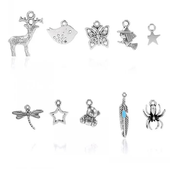 Doreenbeads амулет кулоны смешанные формы серебристый цвет 28 мм x 5 11 9 50 шт. (Z00035) yiwu|silver
