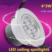 10 шт. 4*3 Вт 12 высокое мощность светодиодный потолочный светильник/Кабинет свет/светодиодный потолочный светильник