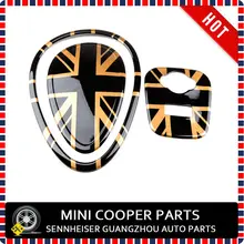 Фирменная Новинка ABS Материал УФ-защитой Gold Jack Стиль Dashboard и USB Вход Эмблема для Mini Cooper f55 F56(2 шт./компл