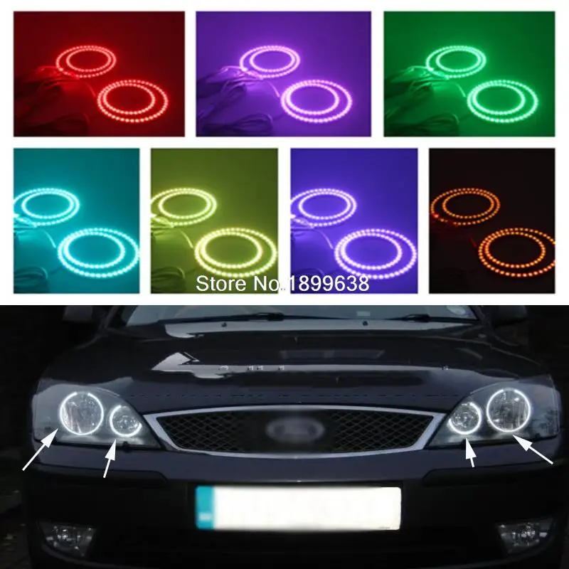 

Super bright 7 color RGB LED Angel Eyes Kit with a remote control car styling For FORD Mondeo MK3 2001 2003 2004 2005 2006 2007