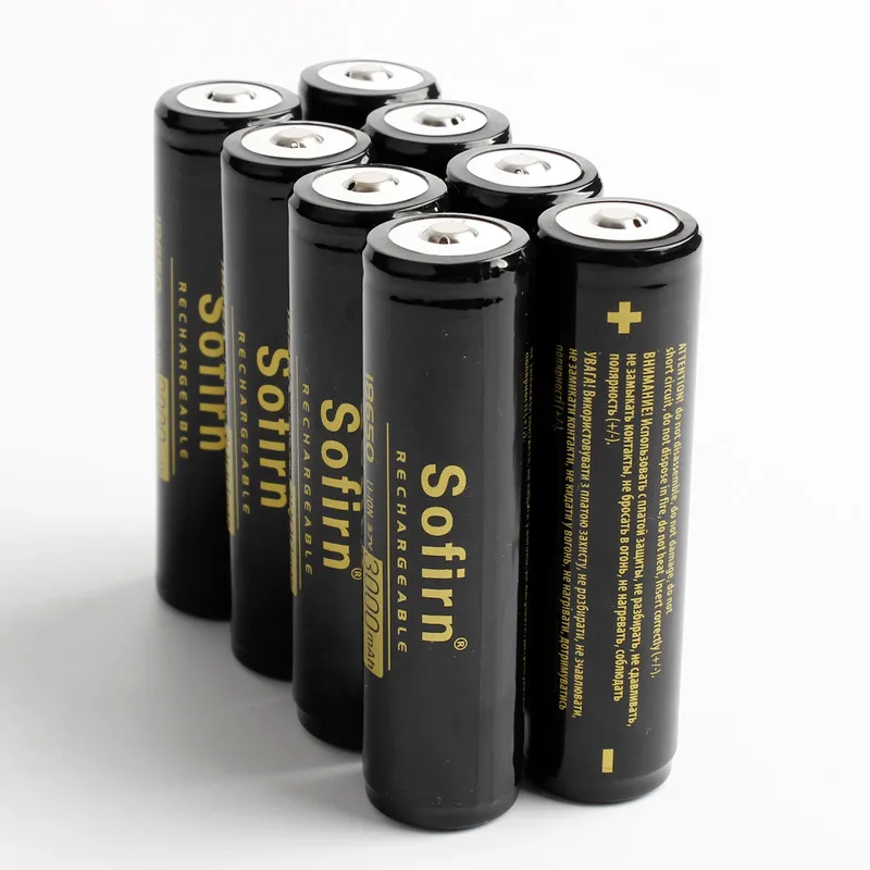 Sofirn аккумуляторная батарея 18650 литий-ионная батарея 3,7 в 3000 мАч 18650 ячеек перезаряжаемые батареи с защищенной печатной платой - Цвет: 8 pieces