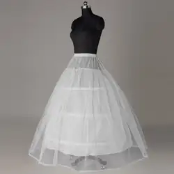 Новый Белый Ручной 3 Обручи Нижняя Юбка Кринолин Underskirt Хооп Люкс Свадебное 2017