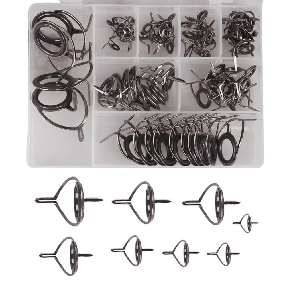 75 Pcs/Lot Freefisher Brand Vintage Oval Fishing Rod Guides Line Rings