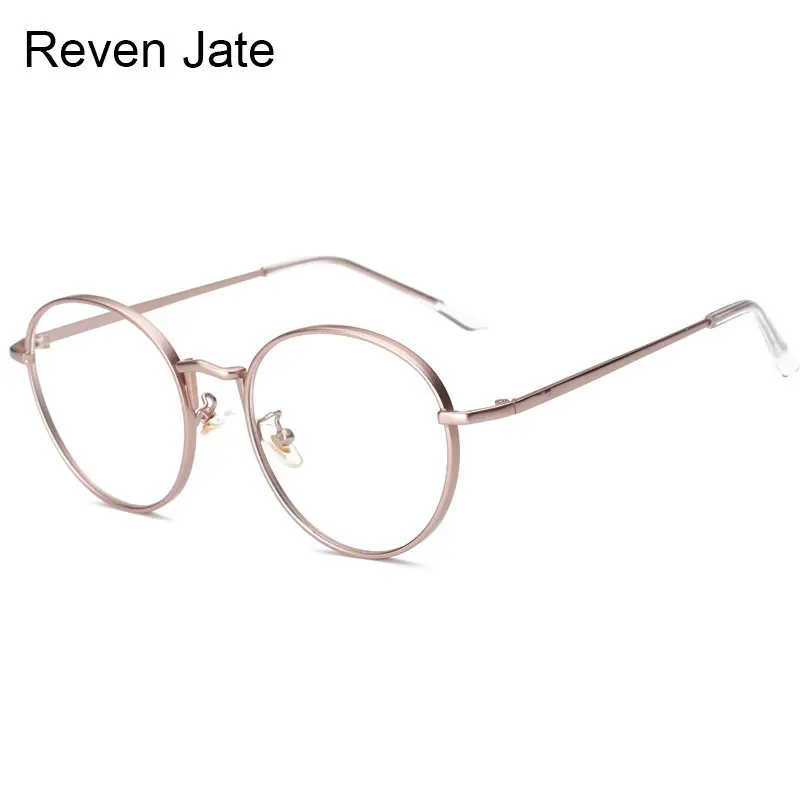 Reven Jate 1910 Optical Oval Full Rim Eyeglasses Frame For Men And Women Fashion Alloy Stylish