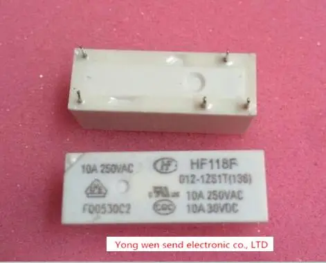 

HOT NEW relay HF118F-012-1ZS1T HF118F 012-1ZS1T HF118F0121ZS1T HF118F-0121ZS1T 0121ZS1T 12VDC DC12V 12V DIP5 10pcs/lot
