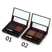 2 компл./лот m.n menow двухцветная пудра для бровей пояс для бровей кисти подарки с подводкой для глаз ручка водостойкая натуральная стерео макияж E12002