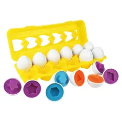 Детские умные яйца игрушки Ролевые головоломки умные яйца матч Пазлы для обучения цветная форма Развивающие игрушки 0-24 месяцев