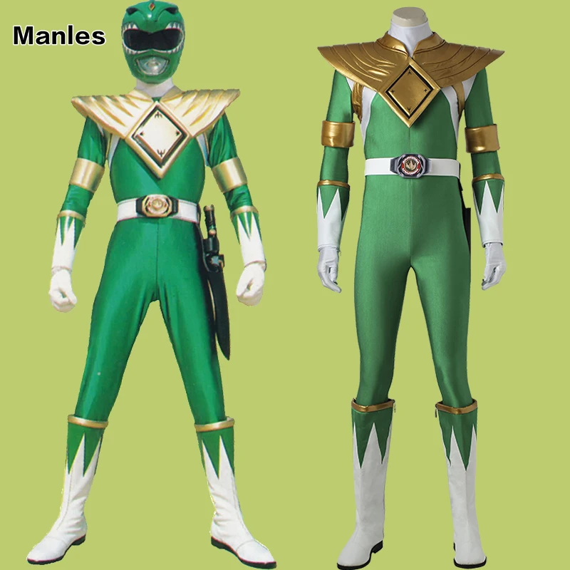 Costume For Burai Dragon Ranger Jumpsuit Onesies Cosplay Clothes Halloween Costume Zyuranger Green Outfit Adult Men Customized