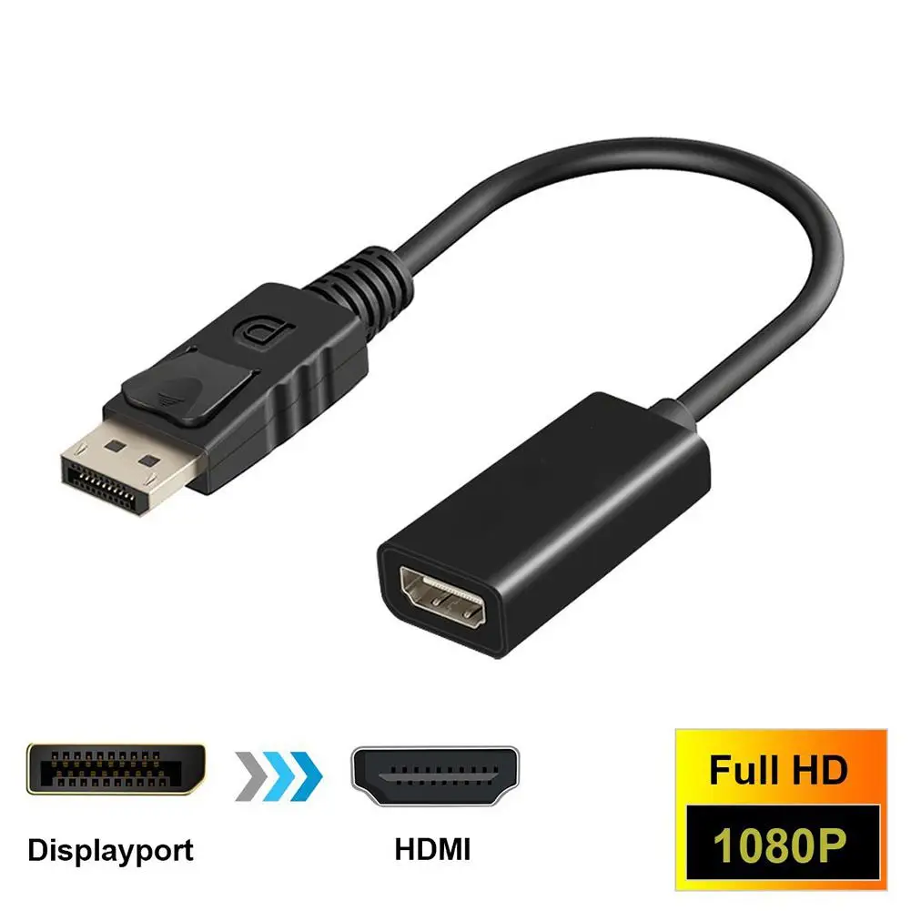 HDMI кабель DisplayPort к HDMI адаптер 1080 P порт дисплея к HD tv штекер к гнезду разъем для монитора ТВ-проектор адаптер