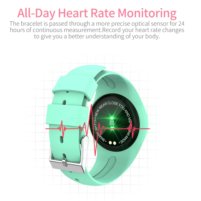 Смарт-часы с Bluetooth, умные спортивные спящий режим сердечного ритма крови Давление монитор IP67 ребенка для мужских и женских часов подарок для IOS и Android