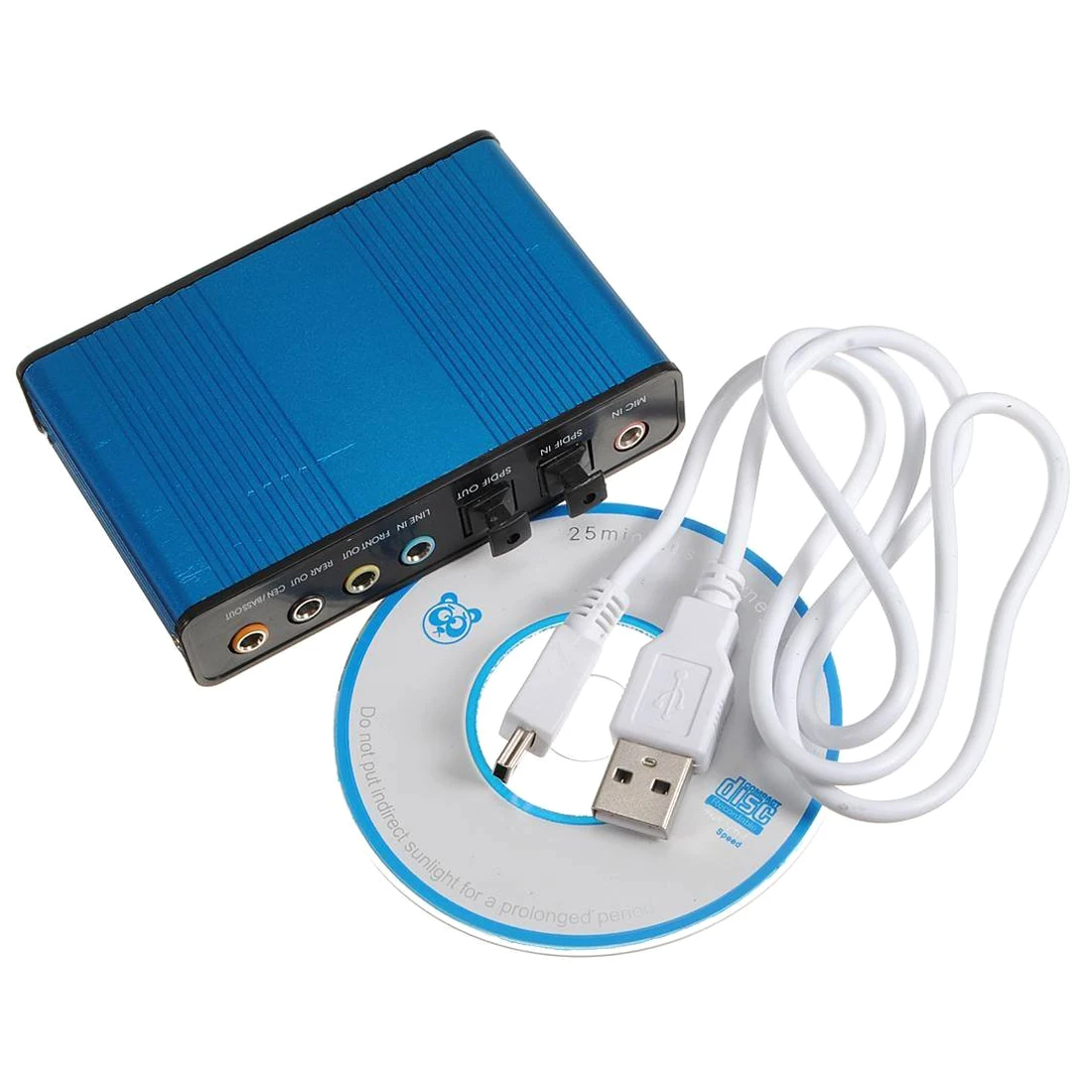 

Blue External USB 6 Channel 5.1 External Audio Sound Card optical audio S / PDIF Optical sound card External Sound Card Box