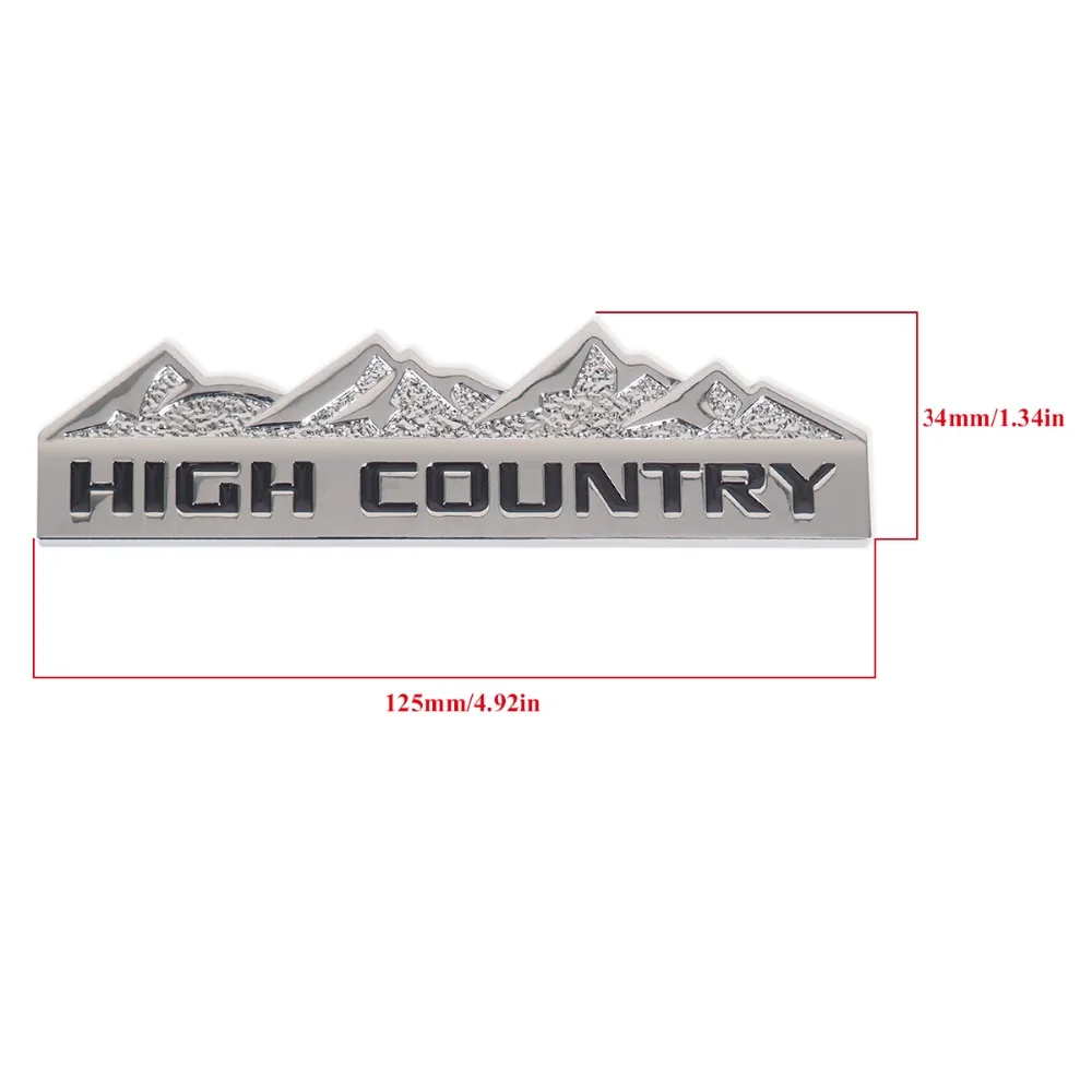 3D HIGH COUNTRY Stereo Car Sticker for Jeep Auto Emblem Logo Stickers for Chevy Chevrolet Silverado Decoration