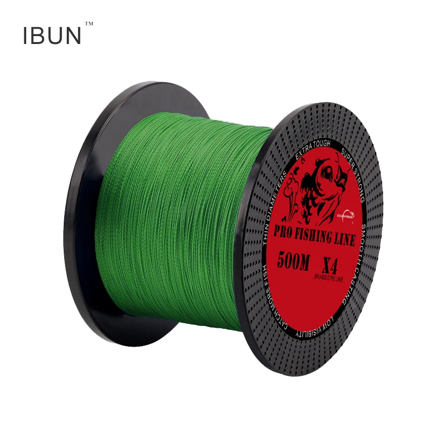 

IBUN Brand Fishing Line 500M 4 Strands Braided PE Fish Wire For Winter Fishing