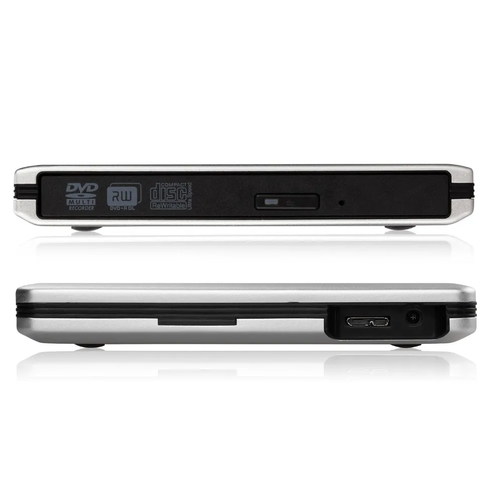 Ultra Slim External USB 3.0 High Speed CD-RW DVD-RW Super Drive Player Writer Burner for Apple MacBook Air, PC Laptop