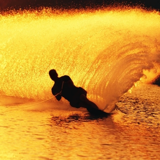 Man Waterskiing Poster Print (34 x 22)