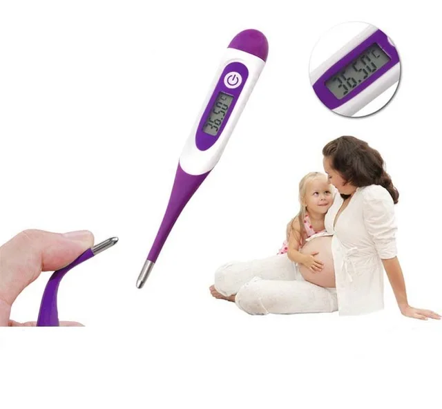 

Women Baby YI-202B Digital Basal Measuring Ovulation Body Thermometer Silicone Probe Soft Head For Adult Baby Care Temperature