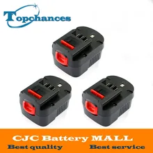 3PCS High quality 12V 3000mAh NI-MH Replacement Power Tool Battery For Black&Decker A12, A12-XJ, A12EX, FS120B, FSB12, HPB12