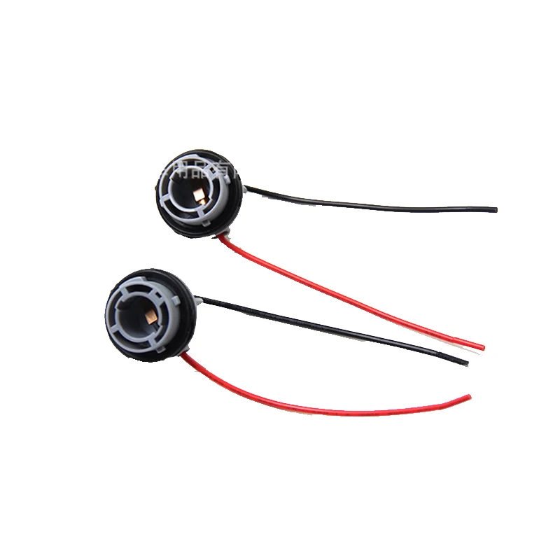 

2PCS/Set 1156 Car Turn Signal LED Light Bulbs Holder Socket Plug Adapter Wiring Harness Connector Wire Cables
