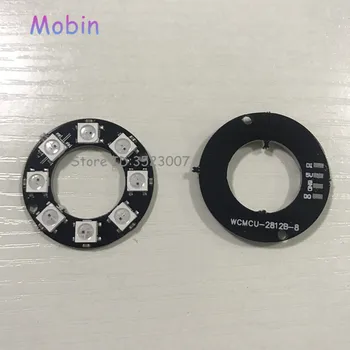 

50pcs/lot RGB LED Ring 8 Bits LEDs WS2812 5050 RGB LED Ring Lamp Light with Integrated Drivers Best quality Free shipping