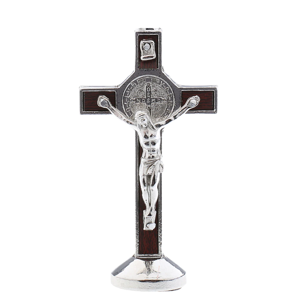 Crucifix Jesus Christ Cross Statue Figurine for Car Home Chapel Decor Figurines Decoration Crafts Miniatures