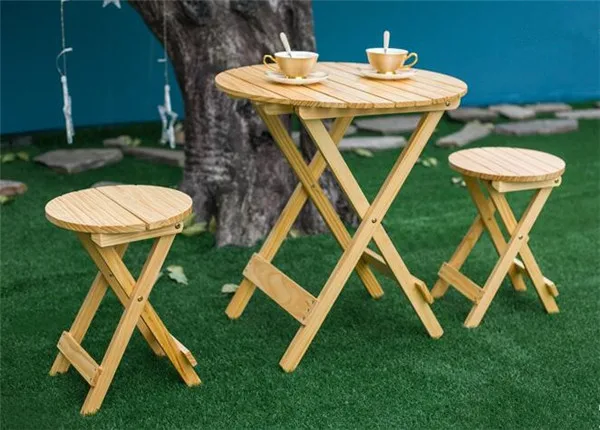 Aliexpress.com : Buy 3pcs/Set Wood Patio Outside Garden Yard Folding 3pcs/Set Wood Patio Outside Garden Yard Folding Roudn Table and Two Stool Indoor Outdoor - Aliexpress.com : Buy 3pcs/Set Wood Patio Outside Garden Yard Folding