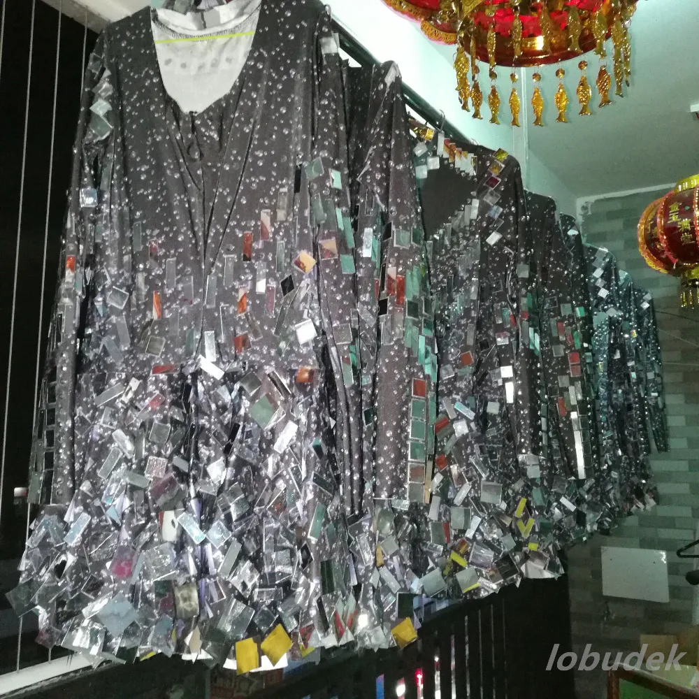 Черные блестки сверкающие зеркала камни платье сексуальное для ночного клуба Бар DJ DS костюмы женский певец выпускной вечер вечерние сценические цельные