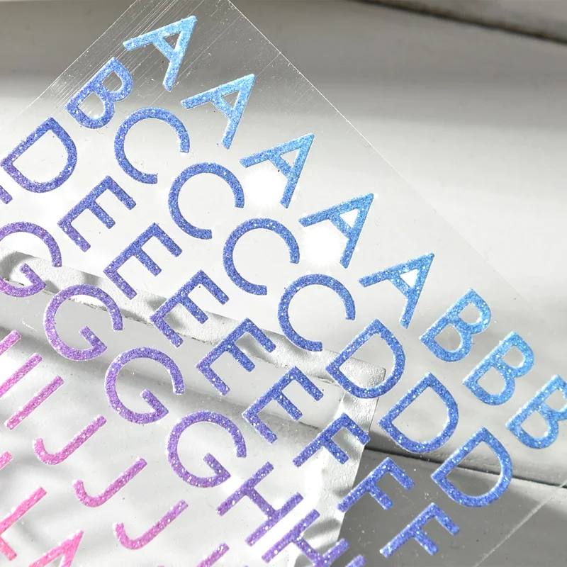 ZFPARTY градиентные буквы самоклеющиеся ПВХ наклейки для скрапбукинга/поделок/открыток украшения