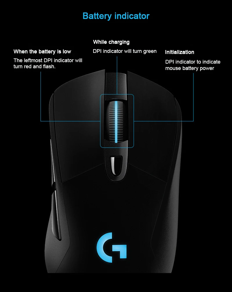 Беспроводная игровая мышь logitech G703 2,4 Ghz с RGB для ПК, ноутбука, настоящая оптическая эргономичная оптическая мышь 12000 dpi, официальный тест агентства