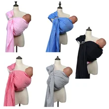 Детская переноска с кольцом, легкая дышащая ткань, Детская накидка для новорожденных детей и малышей, мягкий слинг на все сезоны