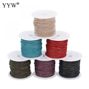 

10yards/Spool Brass Curb Chain for Jewelry Making 1.5mm Metal Chain DIY Chain Necklace Bracelets for Pendant Men Women Jewelry
