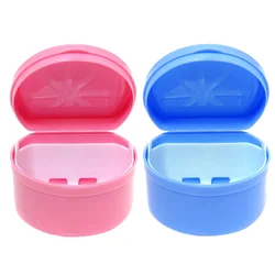 Retentor para dentaduras e próteses dentárias, recipiente de plástico para armazenamento de dentes falsos, retentor ortodôntico dentário, caixa de suporte com filtro