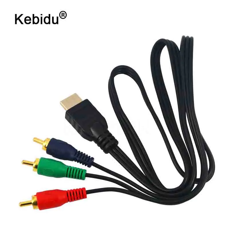 Кабель переходник kebidu HDMI папа 3RCA 3 фута кабель RCA AV патч корд для HDTV VGA 1 м акция