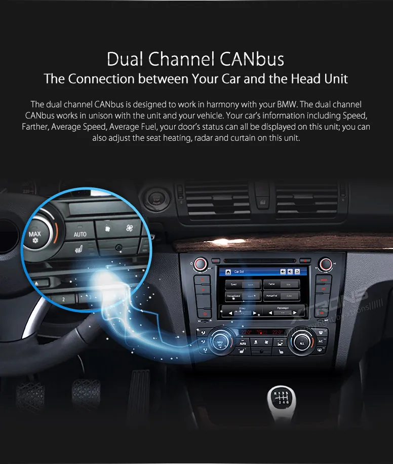 Excellent 7 inch HD Digital Touch Screen Dual CANbus GPS Navigation Steering Wheel 1din Car DVD Player for BMW 1 Series E81 E82 E88 7