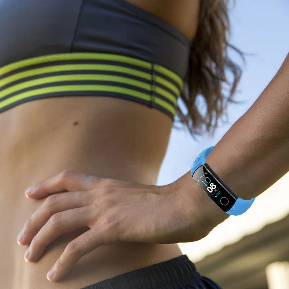 Ремешок силиконовый для смарт часов Huawei Honor band 5 спортивный браслет аксессуары