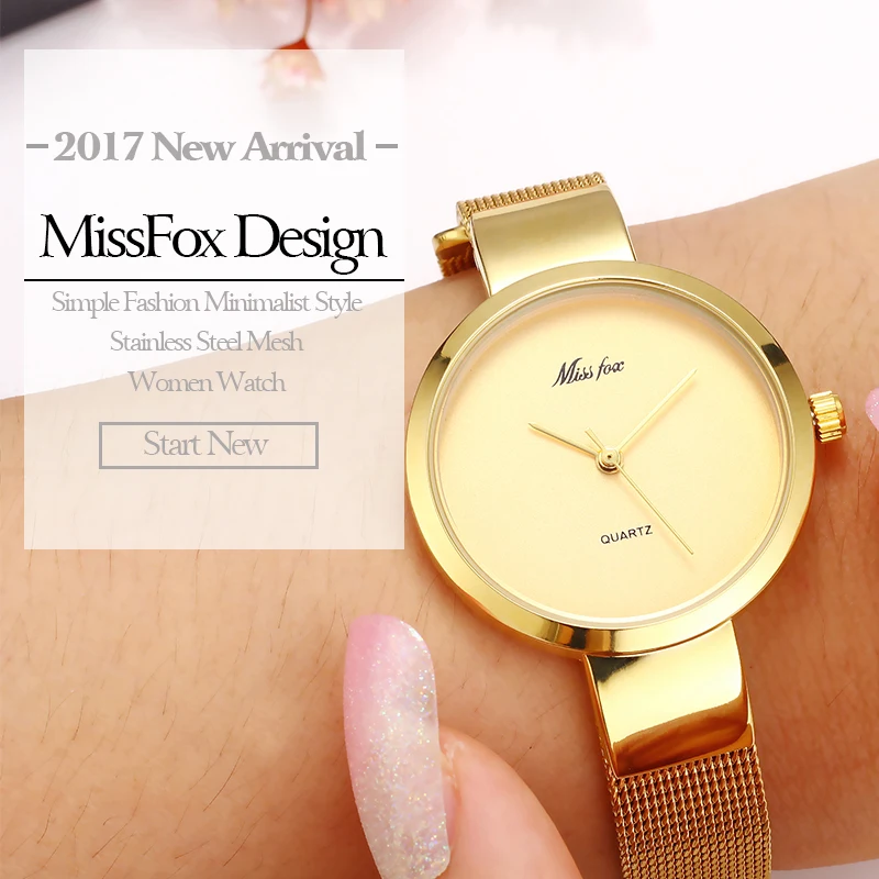 Milimalist Super Slim Women Watches Simple Pure Watch Stainless Steel Quartz Movement Girl Clock Waterproof Daily Casuall Dress (1)