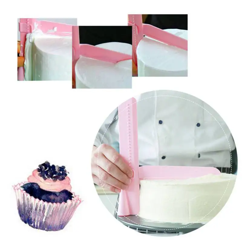  Kitchen Baking Cake Decor Tools Cream Spatulas Adjustable Cake Scraper Edge Smoothing Cream Fondant