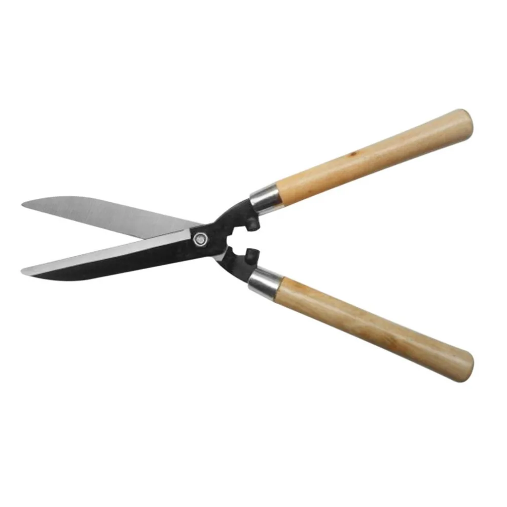 Pruning Scissors Hedge Shears Clippers with Long Wooden Handle for Garden Shears Shimming Shaping