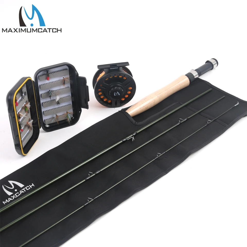 Maximumcatch 9FT 5WT يطير قضيب كومبو 4 قطع والبلاستيك يطير بكرة و يطير خط مع يطير الذباب Maximumcatch 9FT 5WT يطير قضيب كومبو 4 قطع والبلاستيك يطير بكرة و يطير خط مع يطير الذباب