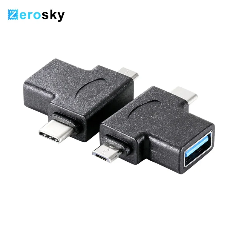 3 в 1 USB 0 Micro Type C OTG адаптер конвертер для Xiaomi Samsung телефонов Android|Переходники и